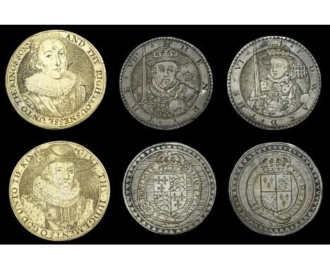 Silver counters in the style of S. de Passe (3), of Henry VII, Edward VI and James I/Charles I (MI I, 376/272; E 174) [3]. Fi