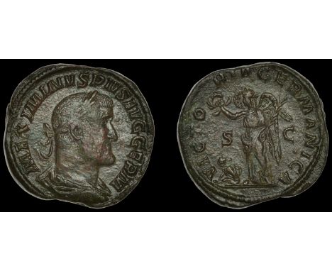 Roman Imperial Coinage, Maximinus Thrax, Sestertius, Rome, 236-8, laureate and draped bust right, rev. Victory standing left 