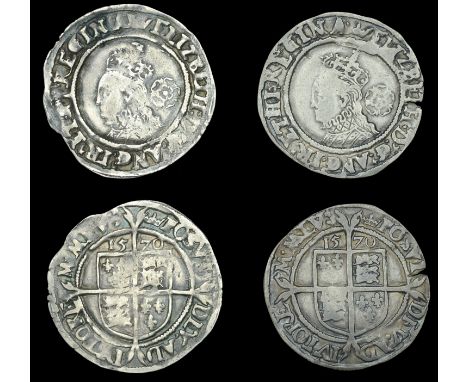 Elizabeth I (1558-1603), Third issue, Sixpences (2), both 1570, mm. coronet, bust 4B, read elizbeth d g ang fr et hi regina, 