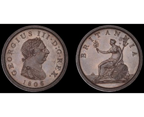 George III (1760-1820), Pre-1816 issues, Restrike Proof Penny, 1806, in bronzed-copper, edge plain, 17.52g/6h (BMC 1350 [R 97