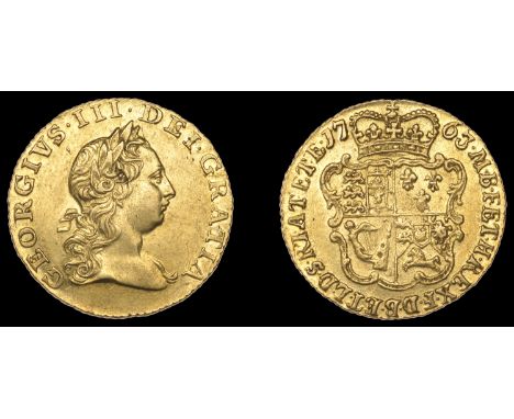 George III (1760-1820), Pre-1816 issues, Half-Guinea, 1763, first bust (EGC 800; S 3732). Some surface marks, otherwise nearl