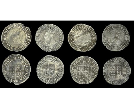 Elizabeth I (1558-1603), First issue, Groats (4), all mm. lis, bust 1F (3), beaded and wire-line inner circles, reads elizbet