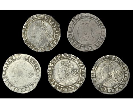 Elizabeth I (1558-1603), Fourth issue, Sixpences (5), all 1577/6, mm. eglantine, bust 5A, read elizabeth d g ang fr et hi reg