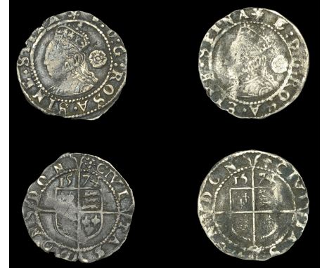 Elizabeth I (1558-1603), Fourth issue, Threehalfpence (2), 1574/2, mm. eglantine (over ermine on rev.), bust 3G, reads e d g 