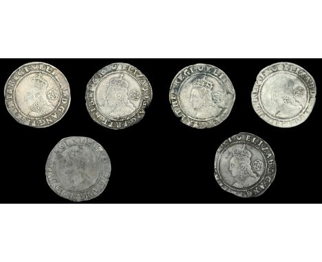 Elizabeth I (1558-1603), Sixth issue, Sixpences (6), all mm. crescent, 1589/9 or 7[?] (2), both bust 5A, 2.97g/3h, 2.71g/11h 