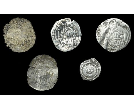 Henry VII, Penny, Sovereign type, Durham, Bp Fox, throne with single pillar, mitre above shield, d r to sides, 0.60g (N 1731;