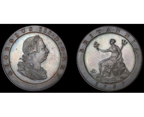 George III (1760-1820), Pre-1816 issues, Pattern Halfpenny, 1797 (early Soho), by C.H. Küchler, in copper, laureate bust righ