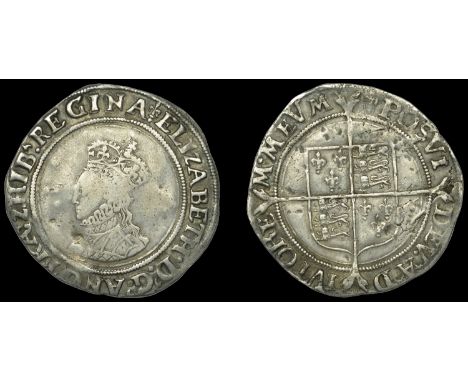 Elizabeth I (1558-1603), First issue, Shilling, mm. lis, bust 2B, beaded and wire-line inner circles, reads elizabeth d g ang