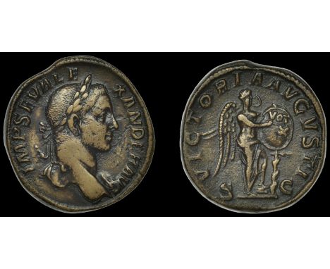 Roman Imperial Coinage, Severus Alexander, Sestertius, Rome 222-31, laureate bust right, drapery over left shoulder, rev. Vic