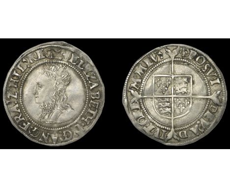 Elizabeth I (1558-1603), First issue, Groat, mm. lis, bust 1F, beaded and wire-line inner circles, reads elizabeth d g ang fr