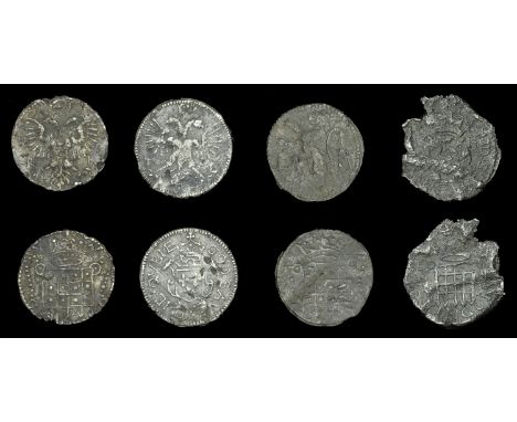 Elizabeth I (1558-1603), Miscellaneous, Jetons and counters: Anglophile issues (4), portcullis type (3), crowned portcullis, 