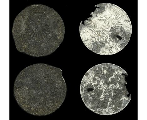 Elizabeth I (1558-1603), Miscellaneous, Jetons and counters: Elizabeth I, Accession, 1558, lead (2), crowned bust three-quart