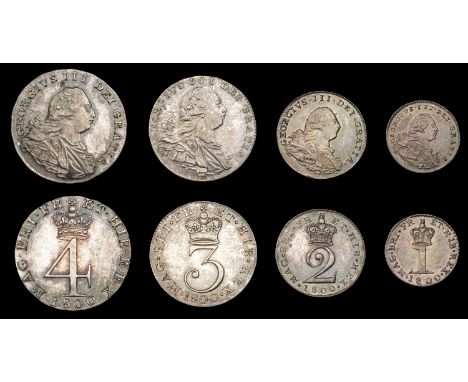 George III (1760-1820), Pre-1816 issues, Maundy set, 1800 (ESC 2239; S 3764) [4]. Extremely fine £240-£300  ---  Provenance: 