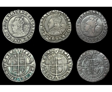 Elizabeth I (1558-1603), Fourth issue, Sixpences (3), all 1573, mm. ermine, bust 4B (2), read elizabeth d g ang fr et hi regi