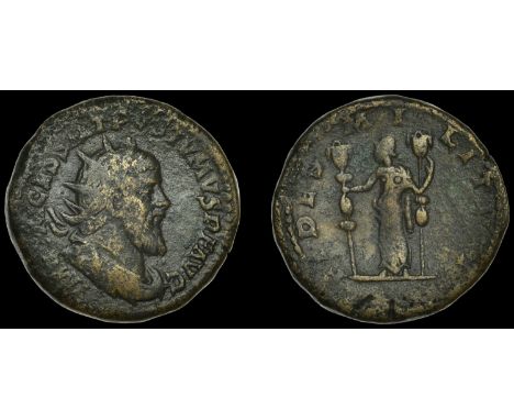 Roman Imperial Coinage, Postumus, Double-Sestertius, Trier, 260-9, radiate, draped and cuirassed bust right, rev. Fides stand