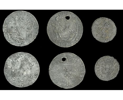 Elizabeth I (1558-1603), Miscellaneous, Jetons and counters: Exchequer issues, large size (2), 1574, crowned French arms, rev