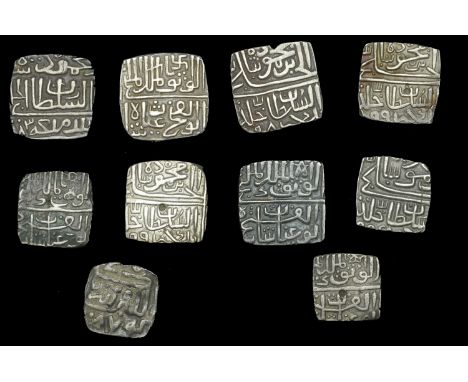 India, SULTANS OF MALWA, ‘Ala al-din Mahmud I, Quarter-Tanka, no mint, 874h (GG M29; ICV 2881); Ghiyath Shah, Half-Tankas (9)