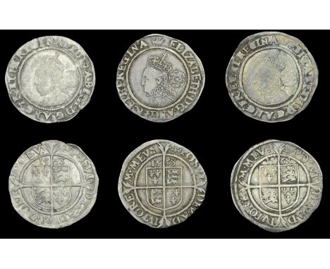 Elizabeth I (1558-1603), Third issue, Sixpences (3), all 1568, mm. coronet, bust 4B, read elizabeth d g ang fr et hi regina, 