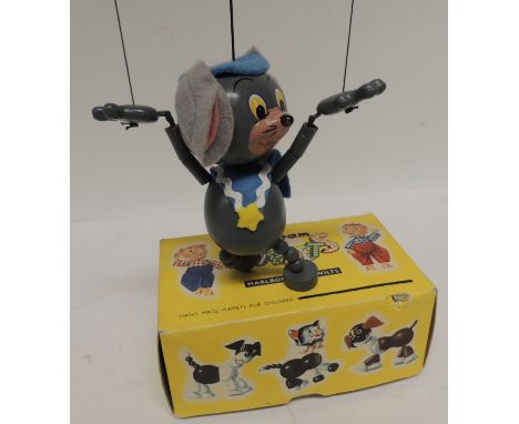 A Standard Pelham puppet A9 Mouse in original box, labelled correctly ++good condition, box with some wear