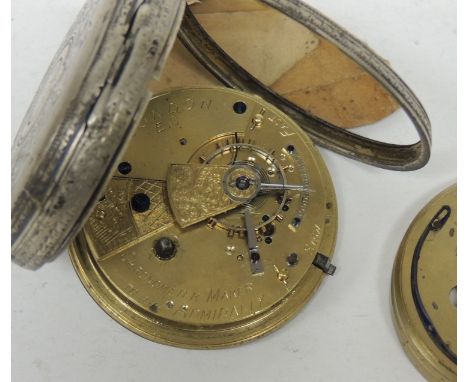 An Edwardian open face keywound pocket watch named John Forrest London, Chronometer Maker to the Admiralty, having white enam