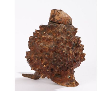 19th Century folk art pipe bowl modelled as a stylised hedgehog