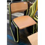 6 x Naughtone 'Bounce' Stackable Dining Chairs in Black