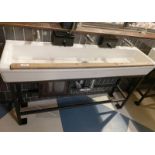 1 x Twyfords Belfast Style Rectangular Wash Basin on Stand - Includes Three Infra Red Taps
