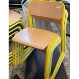6 x Naughtone 'Bounce' Stackable Dining Chairs in Yellow