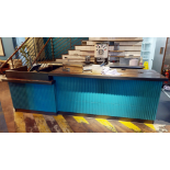1 x Drinks Bar with Stainless Steel Back Bar - Dimensions: H105 x W222 x D73 cms Plus 117 x 78 cms