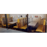 Selection of Restaurant Seating Featuring 2 x End Seating Benches and 1 x Back to Back Seating Bench