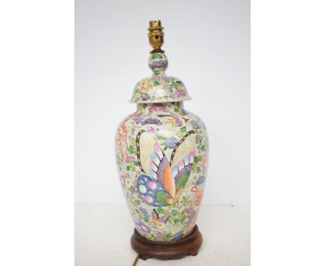 Oriental ceramic lamp