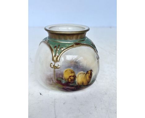 Royal Worcester hand painted signed Barker 