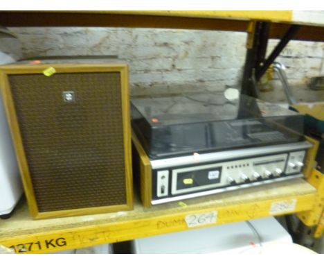 A SANYO RECORD PLAYER, with two speakers