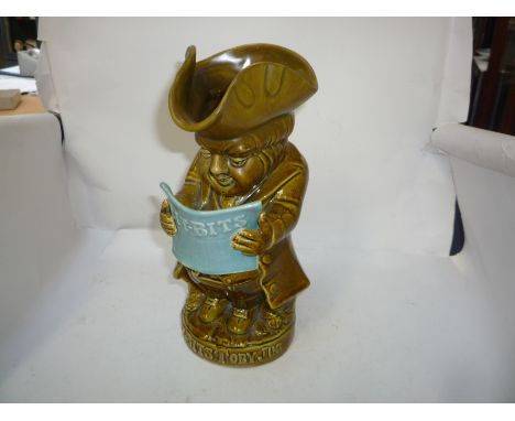 AN AULT GREEN GLAZED 'TIT-BITS 1917' TOBY JUG, height approximately 25cm