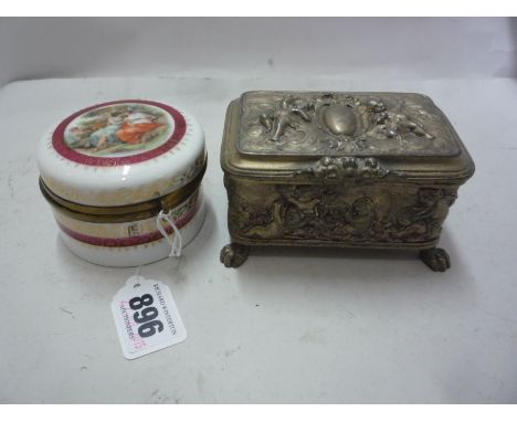 TWO TRINKET BOXES, (2)
