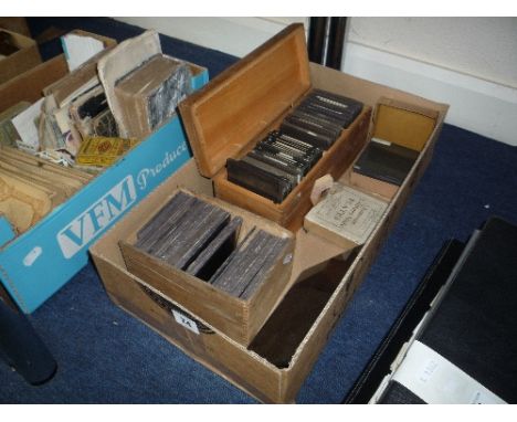 A QUANTITY OF LANTERN SLIDES NEGATIVES, mainly late 19th Century and early 20th Century