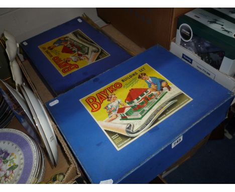 TWO BOXED BAYKO BUILDING SETS, No.2 and No.3 (contents not checked) (s.d. to boxes)