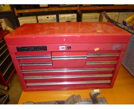 A CLARKE HD MECHANICS TOOL BOX, including tools (eight drawers)