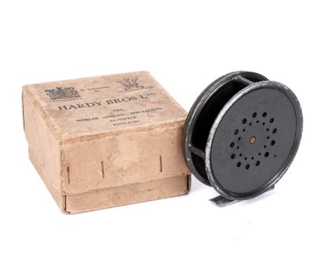 A Hardy Bros Ltd ‘The Perfect’ 3 7/8” salmon reel, boxed.