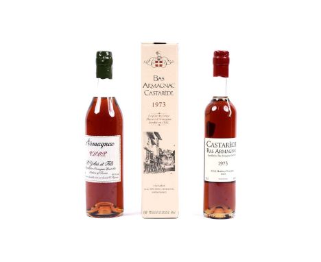 A bottle of Amagnac VSOP by B. Gela et Fils, 70cl, 40%; and a bottle of 1973 Bas Armagnac Castèrede, 50cl, 40%, boxed. (2)