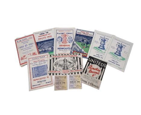 Newcastle United Cup ephemera, to include: the Newcastle v Blackpool 'Cup Final Souvenir' April 1951 published by the Newcast