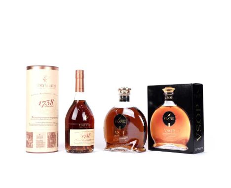 A bottle of Frapin V.S.O.P. Grande Champagne Cognac, 70cl, 40%, boxed; and a bottle of Remy Martin Fine Champagne Cognac 1738