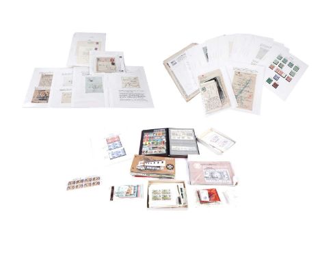 Channel Islands Second World War interest stamps, covers and ephemera, to include: shades of Guernsey postage stamps; Guernse