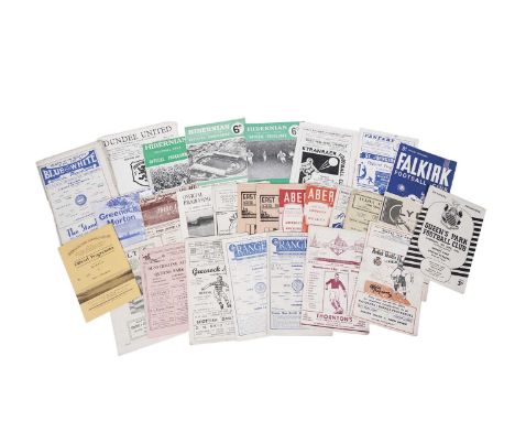 Scottish football programmes, to include: Hearts v Manchester City, 10th March 1951; Partick Thistle v Motherwell, 2nd Septem