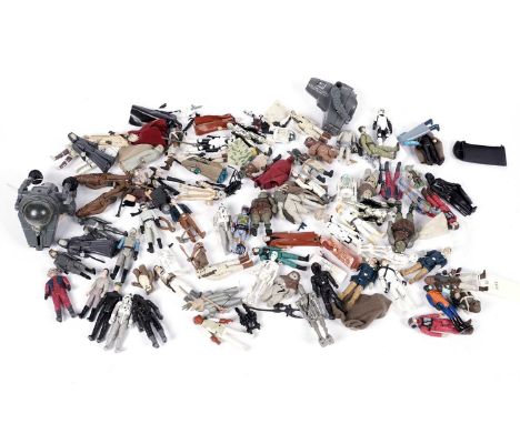 A collection of vintage 1980’s Star Wars figures, including: Bib Fortuna, Luke Skywalker in multiple outfits; Ewoks; Admiral 