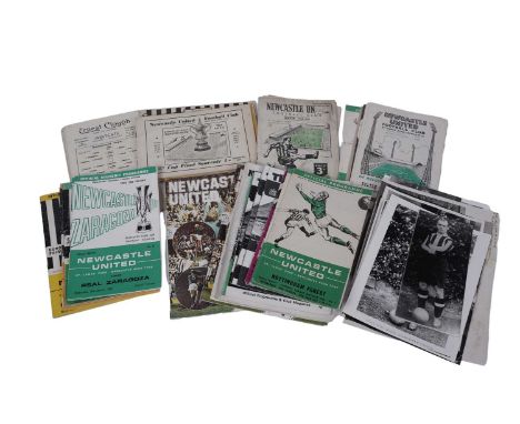 A collection of Newcastle United football programmes and ephemera, including: post war programmes from the 1940s onwards, Jac