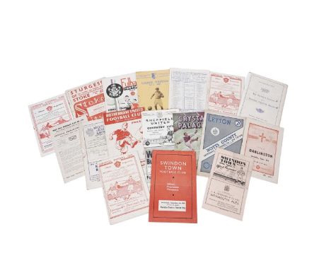 English football programmes from 1947-1952, to include: The Football League v Scottish Football League, 17th March 1948; Port