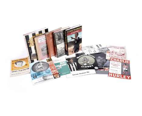 Testimonial and Charity football match programmes plus signed books, including: Sportsmans Aid Society Charity Football Match