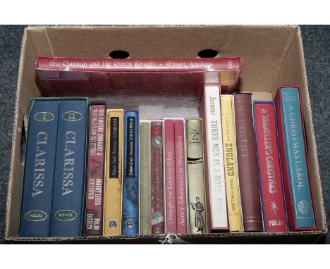 A selection of Folio Society books, primarily literature, all with their slipcases, titles including: Sir Gawain and the Gree