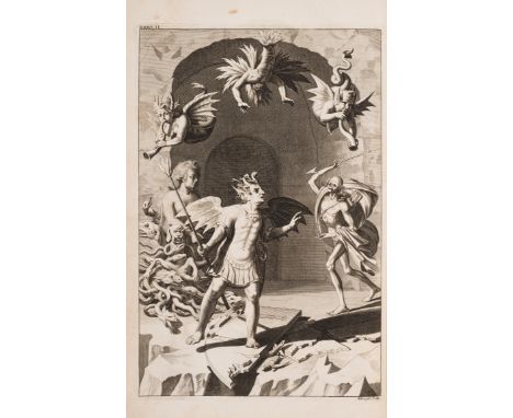 Milton (John) Paradise Lost. A Poem in Twelve Books, fourth (first illustrated) edition, engraved portrait frontispiece, 12 e